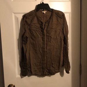 Sonoma olive green button up
